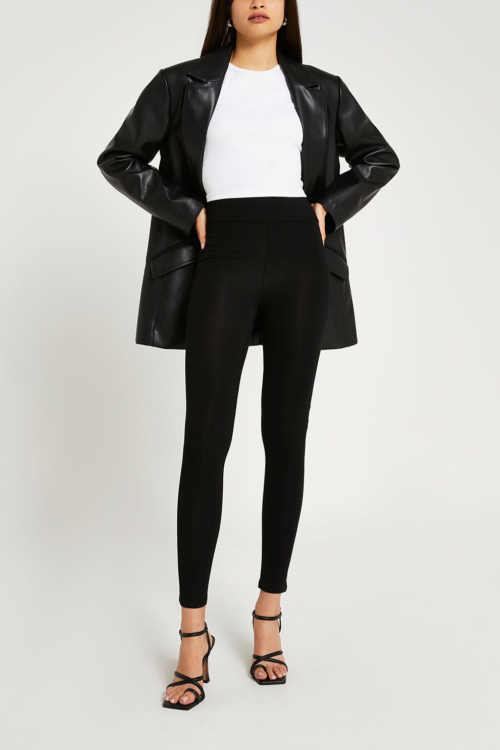 RIVER ISLAND, Colanti cu talie inalta, Negru