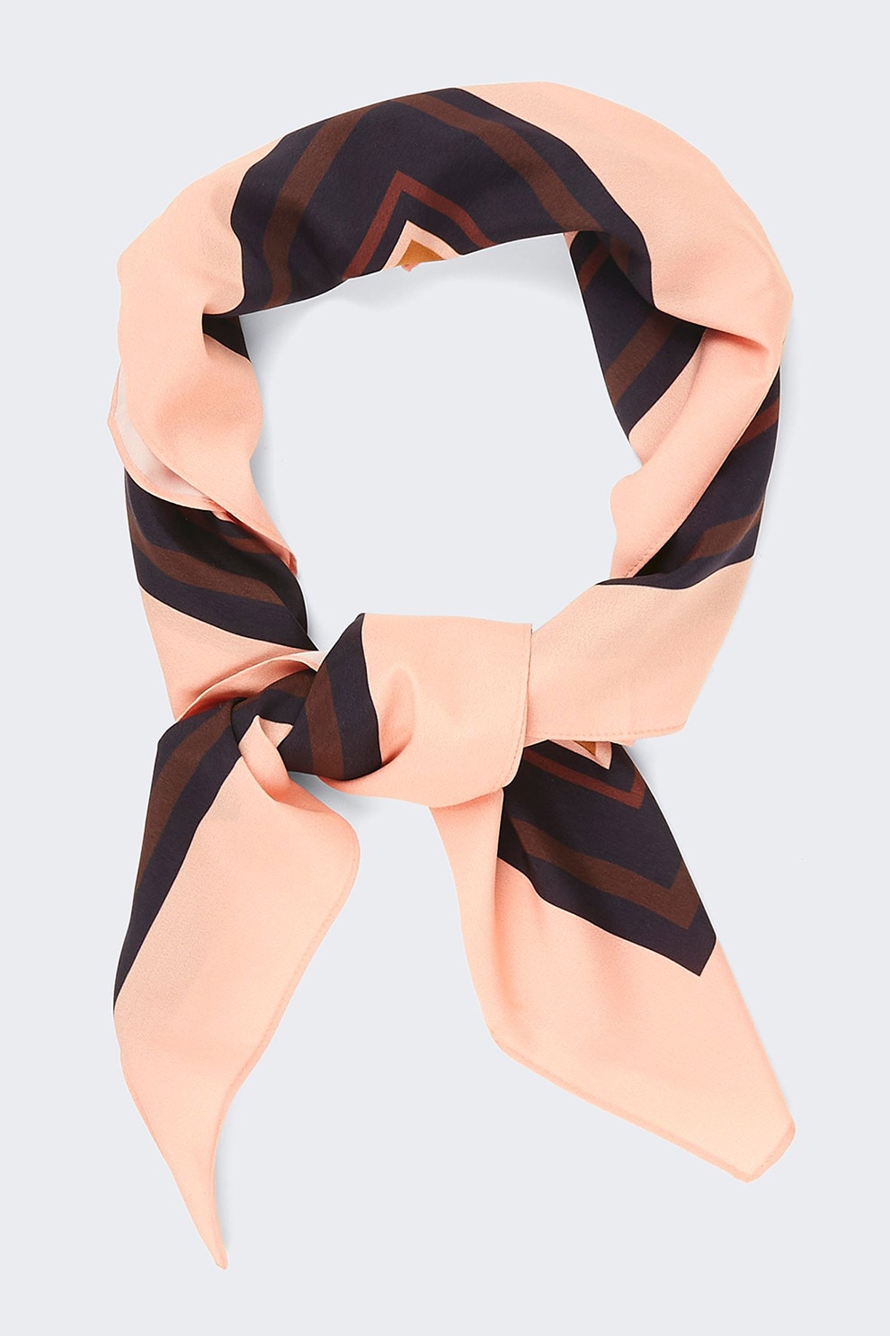 River Island, Esarfa cu model, Roz piersica/Maro