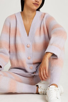 River Island, Cardigan lejer cu nasturi, Lila River Island, Cardigan lejer cu nasturi, Lila