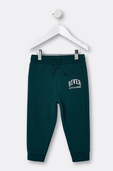 River Island, Pantaloni sport conici cu snur in talie, Verde River Island, Pantaloni sport conici cu snur in talie, Verde