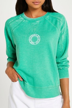 River Island, Bluza sport cu decolteu la baza gatului si maneci raglan, Verde River Island, Bluza sport cu decolteu la baza gatului si maneci raglan, Verde