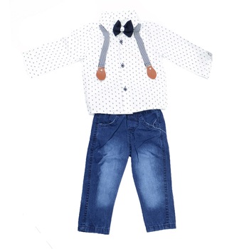 Costum 4 piese pentru baieti Mini Junior BBW-13, Albastru 58516 Costum 4 piese pentru baieti Mini Junior BBW-13, Albastru 58516