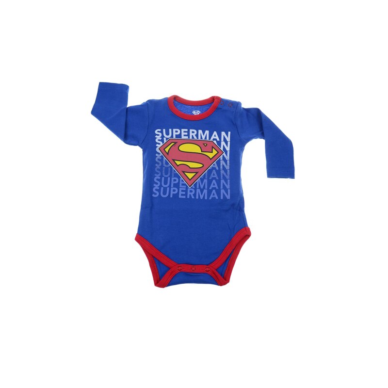 Body cu maneca lunga pentru baieti E Plus M Superman 136793-86-cm, Bleumarin 86 CM