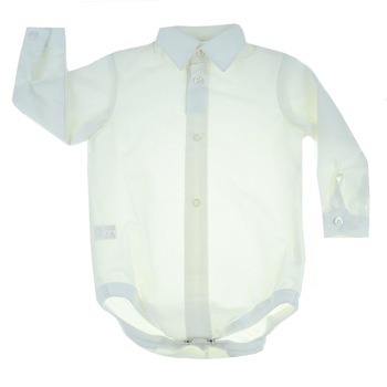 Body cu maneca lunga pentru baieti Mini Junior KSL-204CM-86-cm, Crem 86 CM Body cu maneca lunga pentru baieti Mini Junior KSL-204CM-86-cm, Crem 86 CM