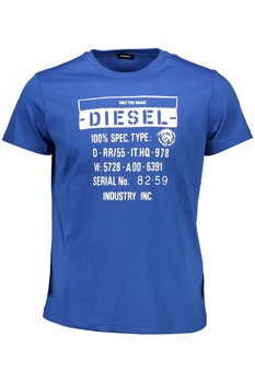 Tricou Barbati, DIESEL, 8100106, Logo, Albastru, Albastru Tricou Barbati, DIESEL, 8100106, Logo, Albastru, Albastru