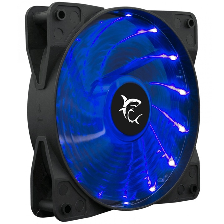 Вентилатор за компютър WHITE SHARK VECTOR, 120 мм, 1100 rpm, синя LED подсветка