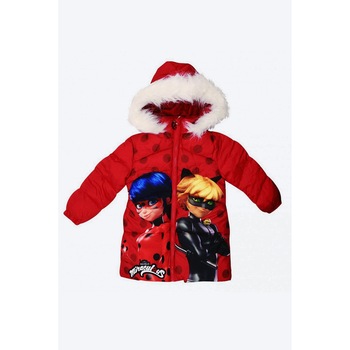 Geaca copii Miraculous Ladybug model 750225, Rosu Geaca copii Miraculous Ladybug model 750225, Rosu