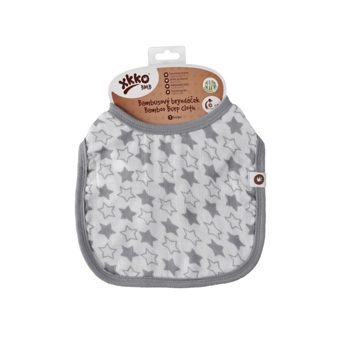 Bavetica Bamboo Cotton Little Stars, Bambus/Bumbac, Gri