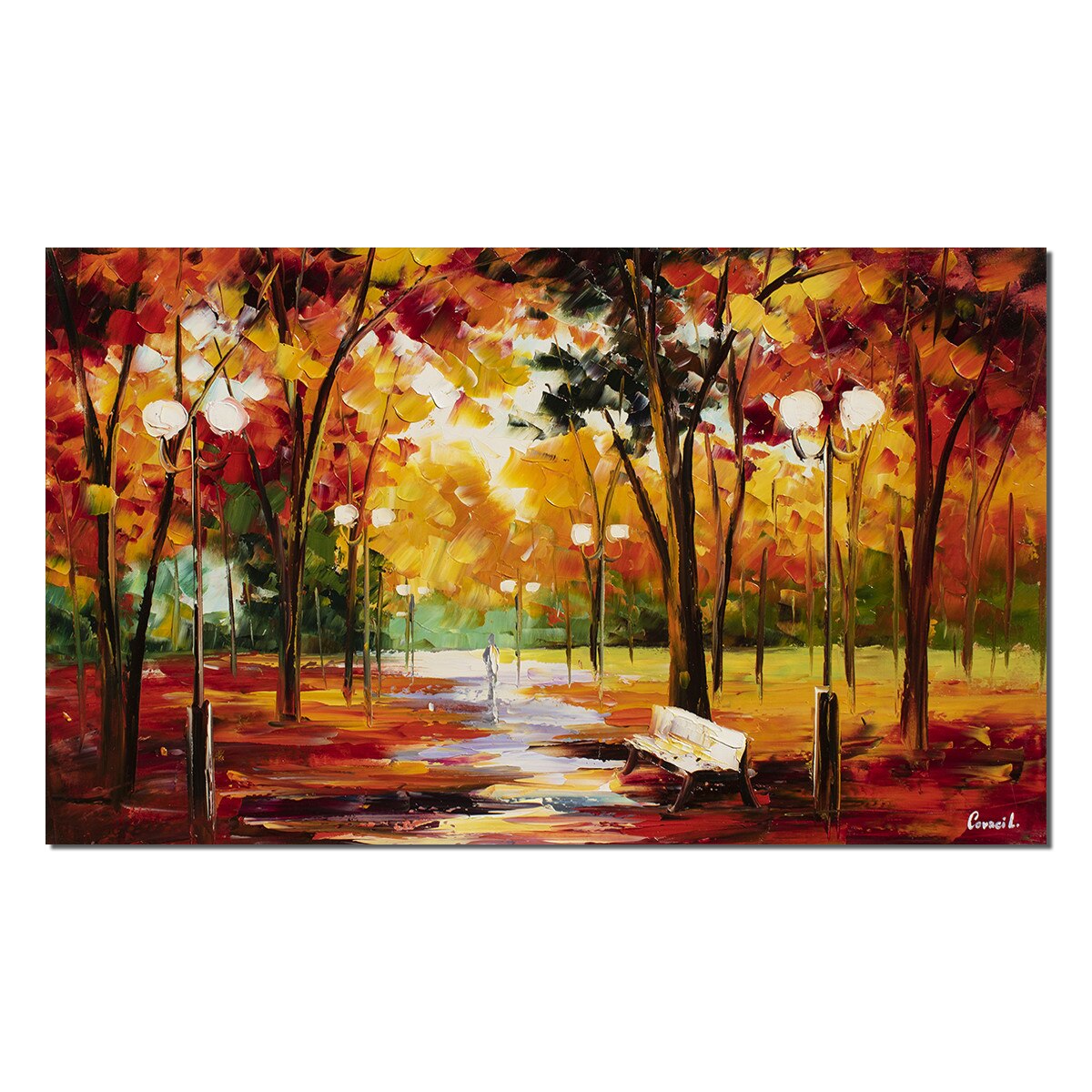 Tablou pictat manual, Artnova - O zi minunata (2) - 100x60cm pictura ulei pe panza in cutit efect 3D