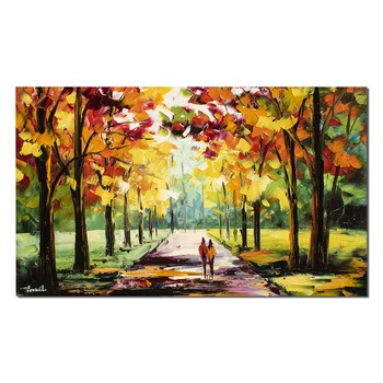 Tablou pictat manual, Artnova - Impreuna pe cararea vietii (1) - 100x60cm pictura ulei pe panza in cutit efect 3D Tablou pictat manual, Artnova - Impreuna pe cararea vietii (1) - 100x60cm pictura ulei pe panza in cutit efect 3D