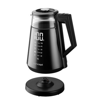 Fierbator CONCEPT RK4170 1500W, Display Digital Thermoreglare Cool Thouch Conector Strix, Negru Fierbator CONCEPT RK4170 1500W, Display Digital Thermoreglare Cool Thouch Conector Strix, Negru