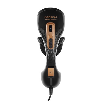 Aparat de calcat vertical cu abur Concept NO8000, 1300 W, 150 ml, Abur 25 gr/min, Negru/Auriu Aparat de calcat vertical cu abur Concept NO8000, 1300 W, 150 ml, Abur 25 gr/min, Negru/Auriu