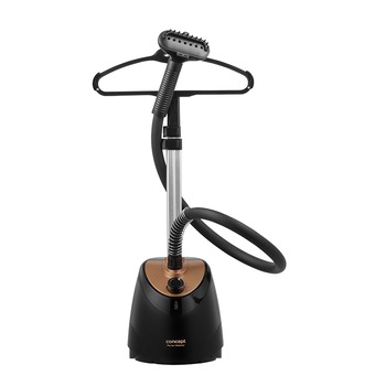Aparat de calcat vertical cu abur Concept NO8010, 1800 W, 1.5 L, Abur 40 gr/min, Negru/Auriu Aparat de calcat vertical cu abur Concept NO8010, 1800 W, 1.5 L, Abur 40 gr/min, Negru/Auriu
