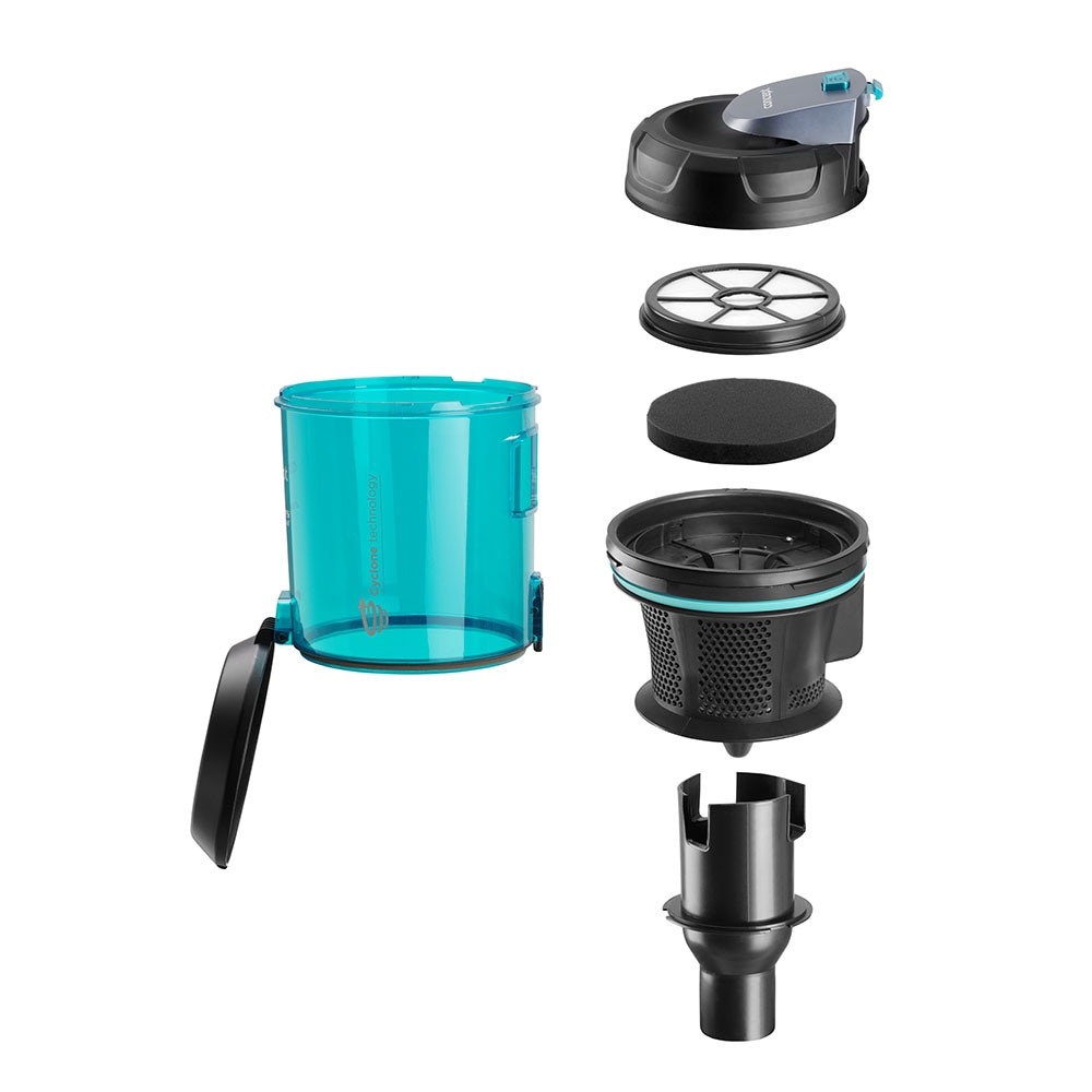 Aspirator fara sac Concept Furios Animal VP5151, Tub Telescopic, 800W, Hepa 13, Nivel zgomot 78 db, Perie speciala pentru parul de animale, Gri-Verde