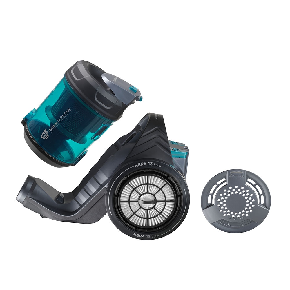 Aspirator fara sac Concept Furios Animal VP5151, Tub Telescopic, 800W, Hepa 13, Nivel zgomot 78 db, Perie speciala pentru parul de animale, Gri-Verde
