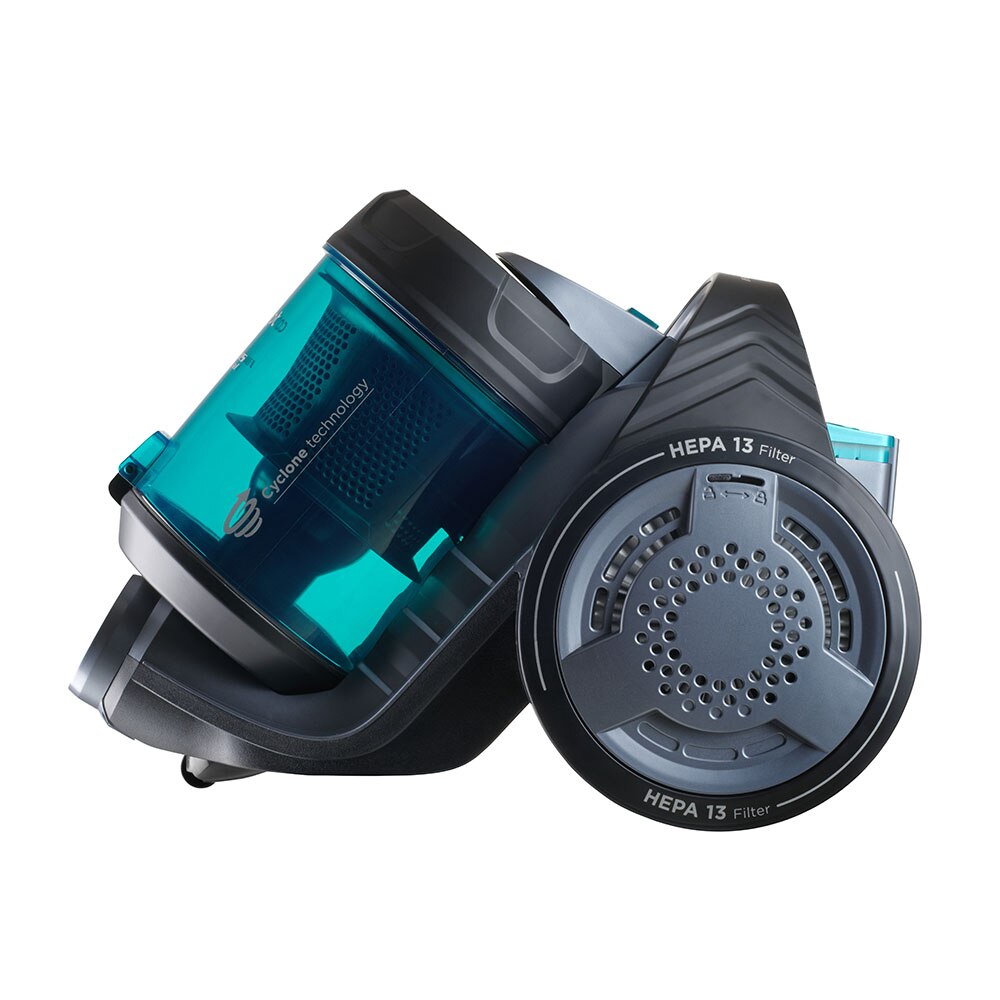 Aspirator fara sac Concept Furios Animal VP5151, Tub Telescopic, 800W, Hepa 13, Nivel zgomot 78 db, Perie speciala pentru parul de animale, Gri-Verde