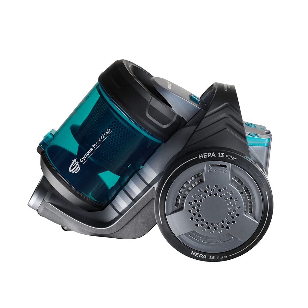 Aspirator fara sac Concept Furios Animal VP5151, Tub Telescopic, 800W, Hepa 13, Nivel zgomot 78 db, Perie speciala pentru parul de animale, Gri-Verde