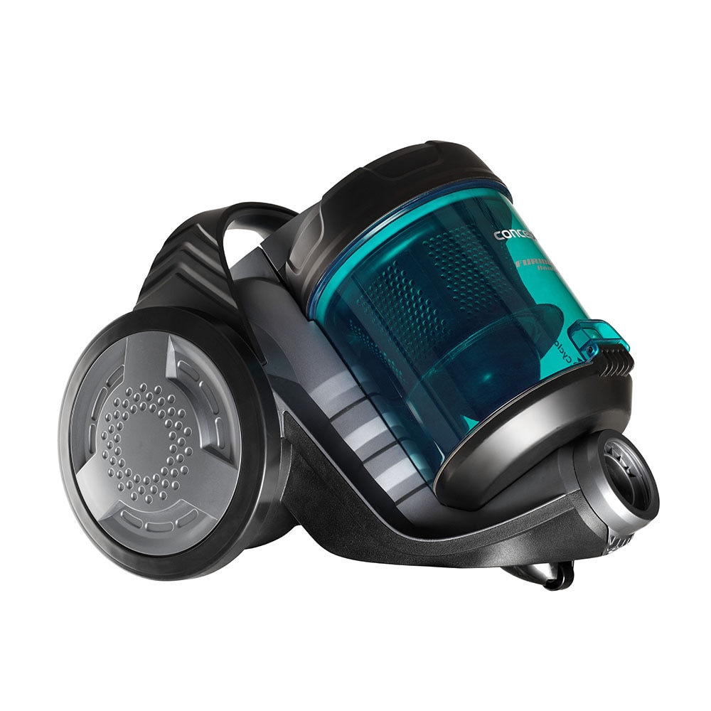 Aspirator fara sac Concept Furios Animal VP5151, Tub Telescopic, 800W, Hepa 13, Nivel zgomot 78 db, Perie speciala pentru parul de animale, Gri-Verde