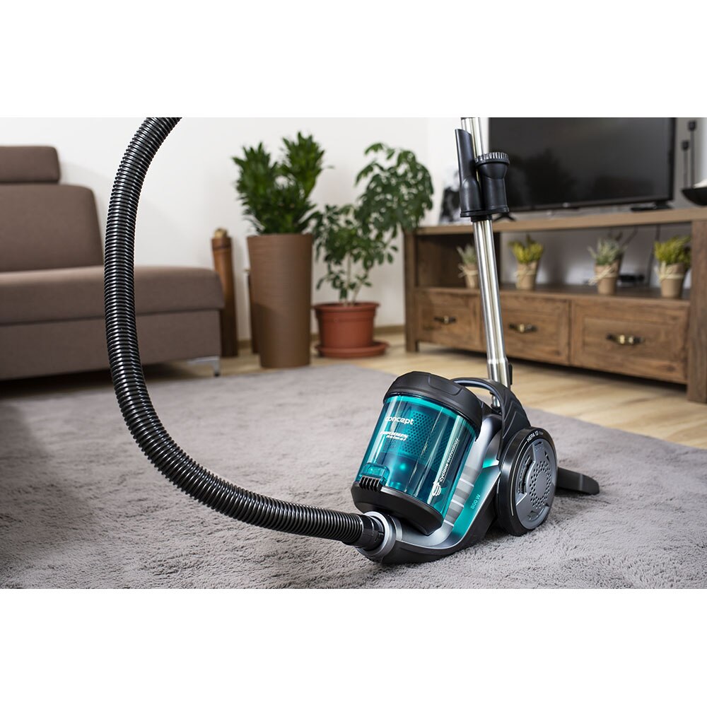 Aspirator fara sac Concept Furios Animal VP5151, Tub Telescopic, 800W, Hepa 13, Nivel zgomot 78 db, Perie speciala pentru parul de animale, Gri-Verde