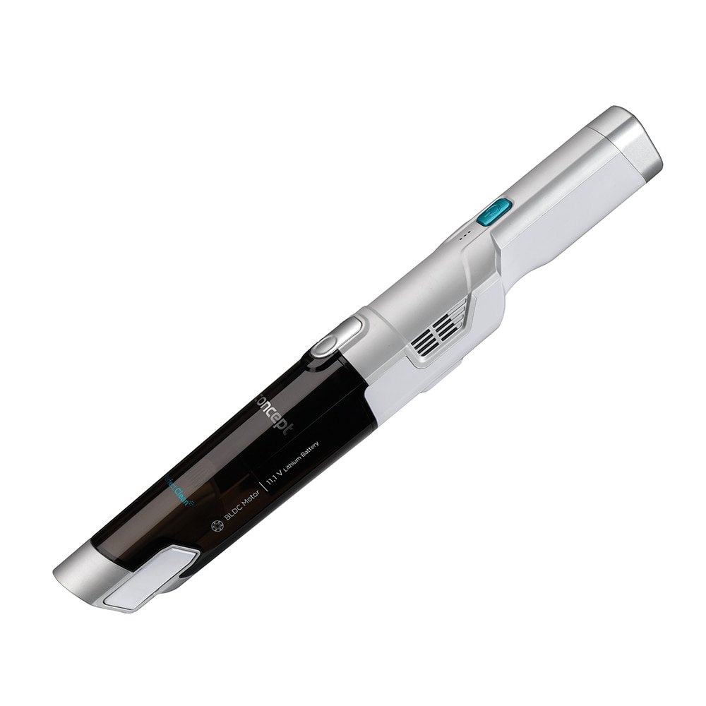 Aspirator de mana Concept VP4420, 90W, 11,1 V,BLDC Motor , 0.25 L, 2 niveluri putere, 2200mah, Li-Ion, filtru HEPA13, Autonomie 21 min,Putere de absortie 14 kPa, Accesoriu pentru masina, Argintiu