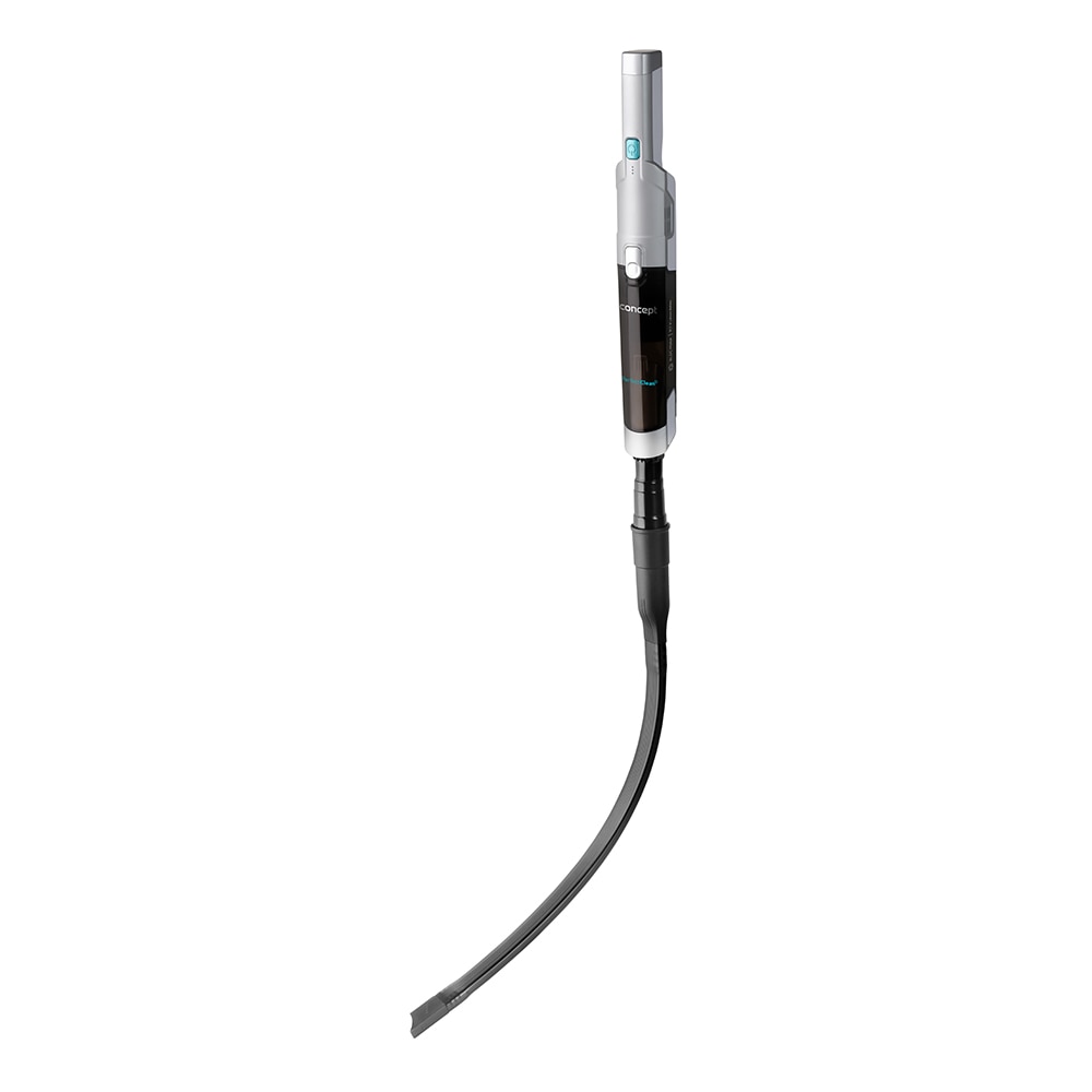 Aspirator de mana Concept VP4420, 90W, 11,1 V,BLDC Motor , 0.25 L, 2 niveluri putere, 2200mah, Li-Ion, filtru HEPA13, Autonomie 21 min,Putere de absortie 14 kPa, Accesoriu pentru masina, Argintiu