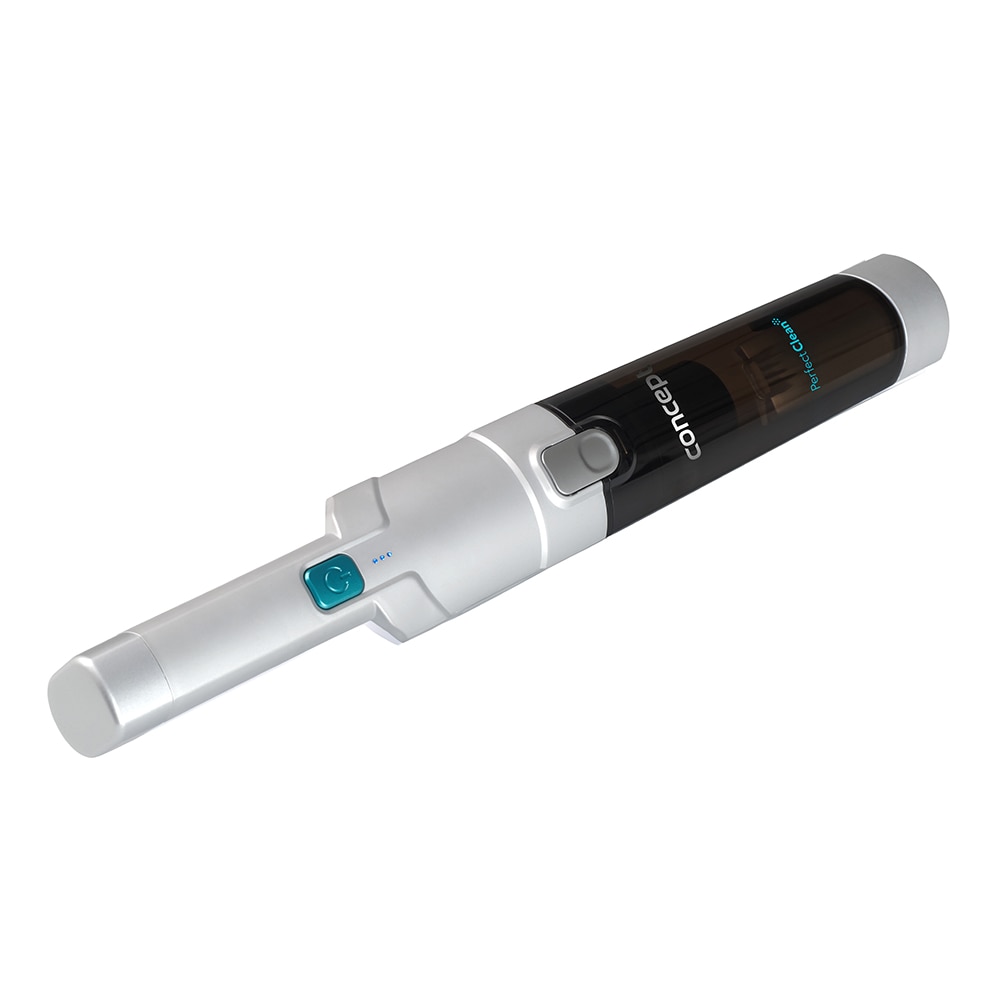 Aspirator de mana Concept VP4420, 90W, 11,1 V,BLDC Motor , 0.25 L, 2 niveluri putere, 2200mah, Li-Ion, filtru HEPA13, Autonomie 21 min,Putere de absortie 14 kPa, Accesoriu pentru masina, Argintiu