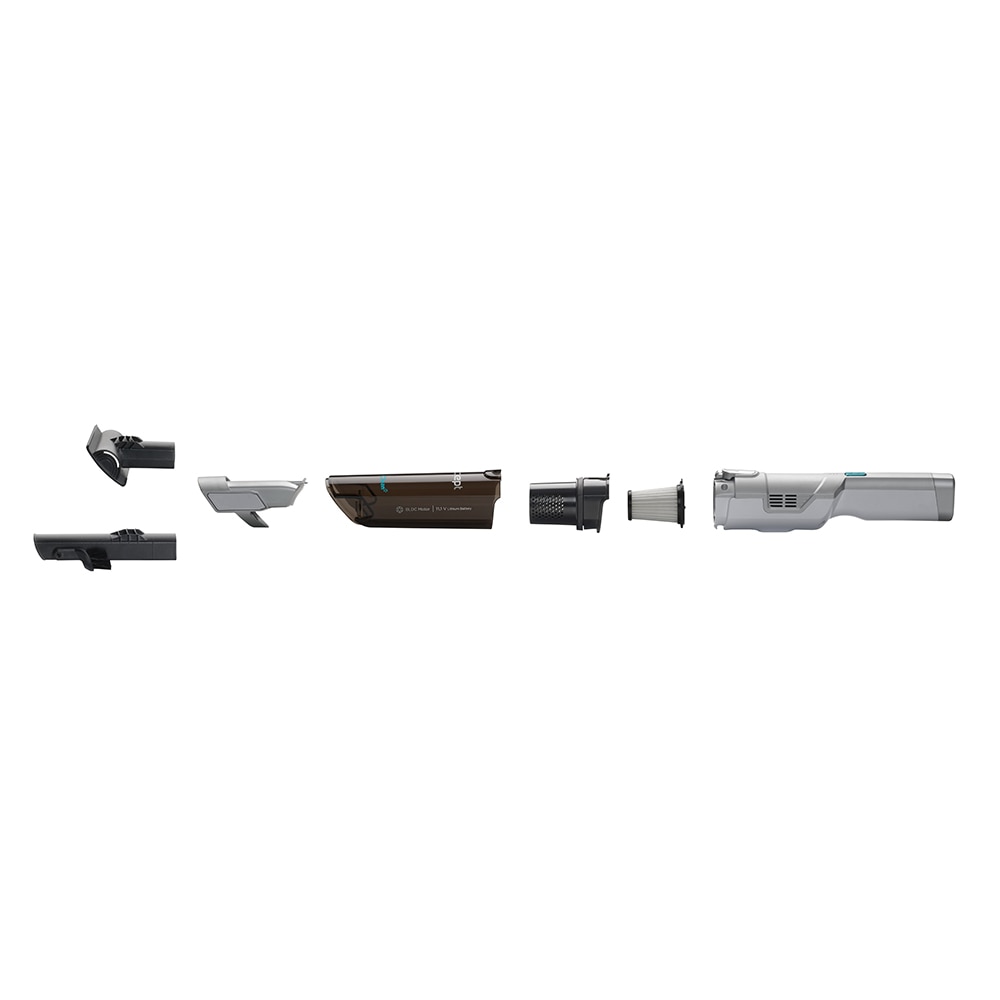 Aspirator de mana Concept VP4420, 90W, 11,1 V,BLDC Motor , 0.25 L, 2 niveluri putere, 2200mah, Li-Ion, filtru HEPA13, Autonomie 21 min,Putere de absortie 14 kPa, Accesoriu pentru masina, Argintiu