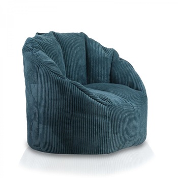 Fotoliu puf, Simone Corduroy SZ75, Velur, Turcoaz Fotoliu puf, Simone Corduroy SZ75, Velur, Turcoaz