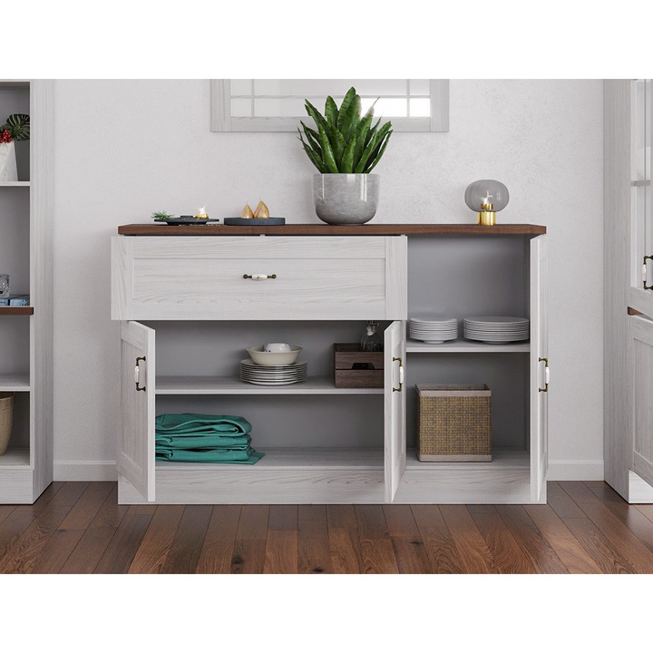 Comoda cu Sertar living melody pal melaminat 16 mm 153,5x56x99,7cm