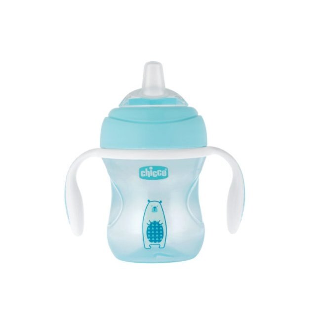 Ceasca antrenament cu manere, Chicco, Plastic, Albastru, 4 luni+