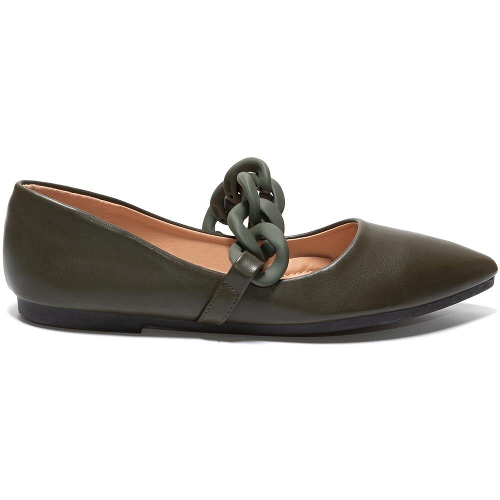 Pantofi dama Clothide, Verde inchis, Verde
