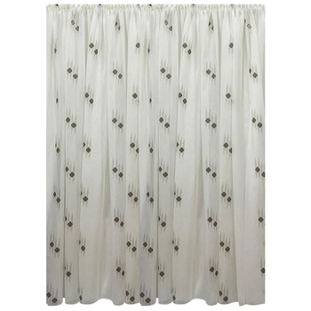 Perdea ivoire cu model maro din colectia  Perdea ivoire cu model maro din colectia