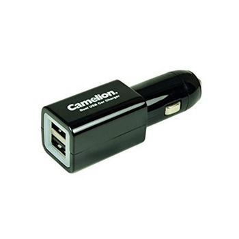 Incarcator auto dublu USB cu protectie si LED, DD801-DB Camelion Incarcator auto dublu USB cu protectie si LED, DD801-DB Camelion