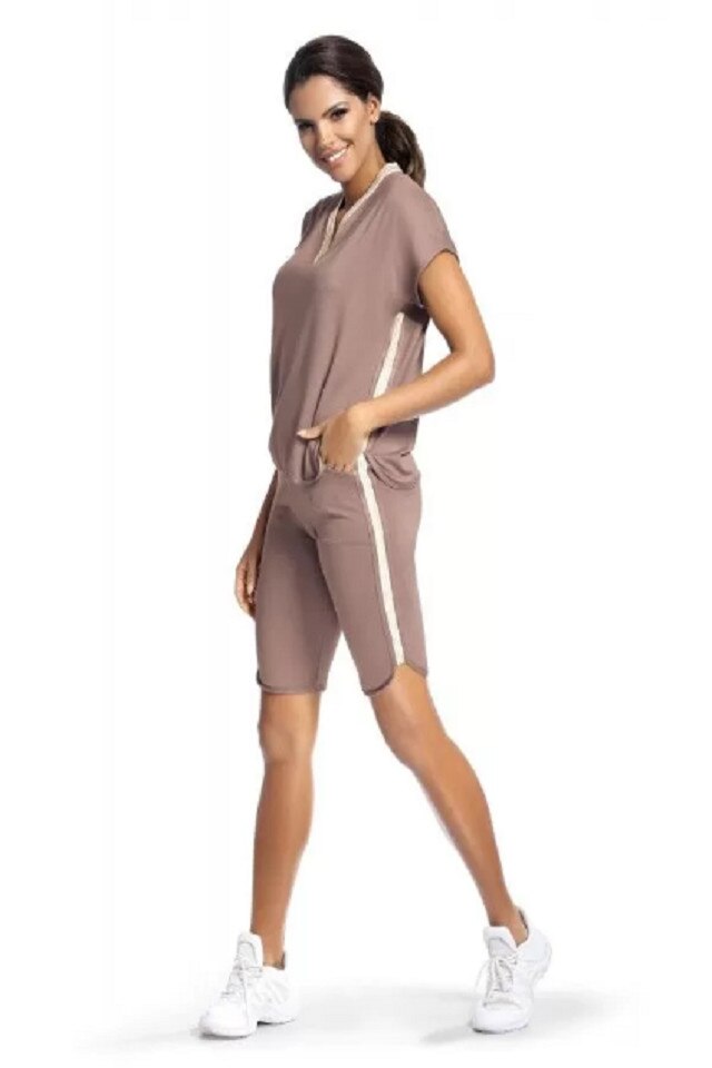 Set sport Argo 2 pantaloni scurti, Bej