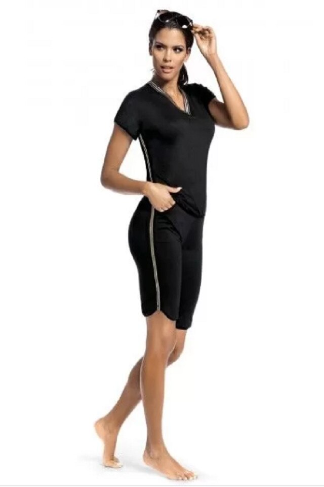 Set sport Argo 2 pantaloni scurti, Negru