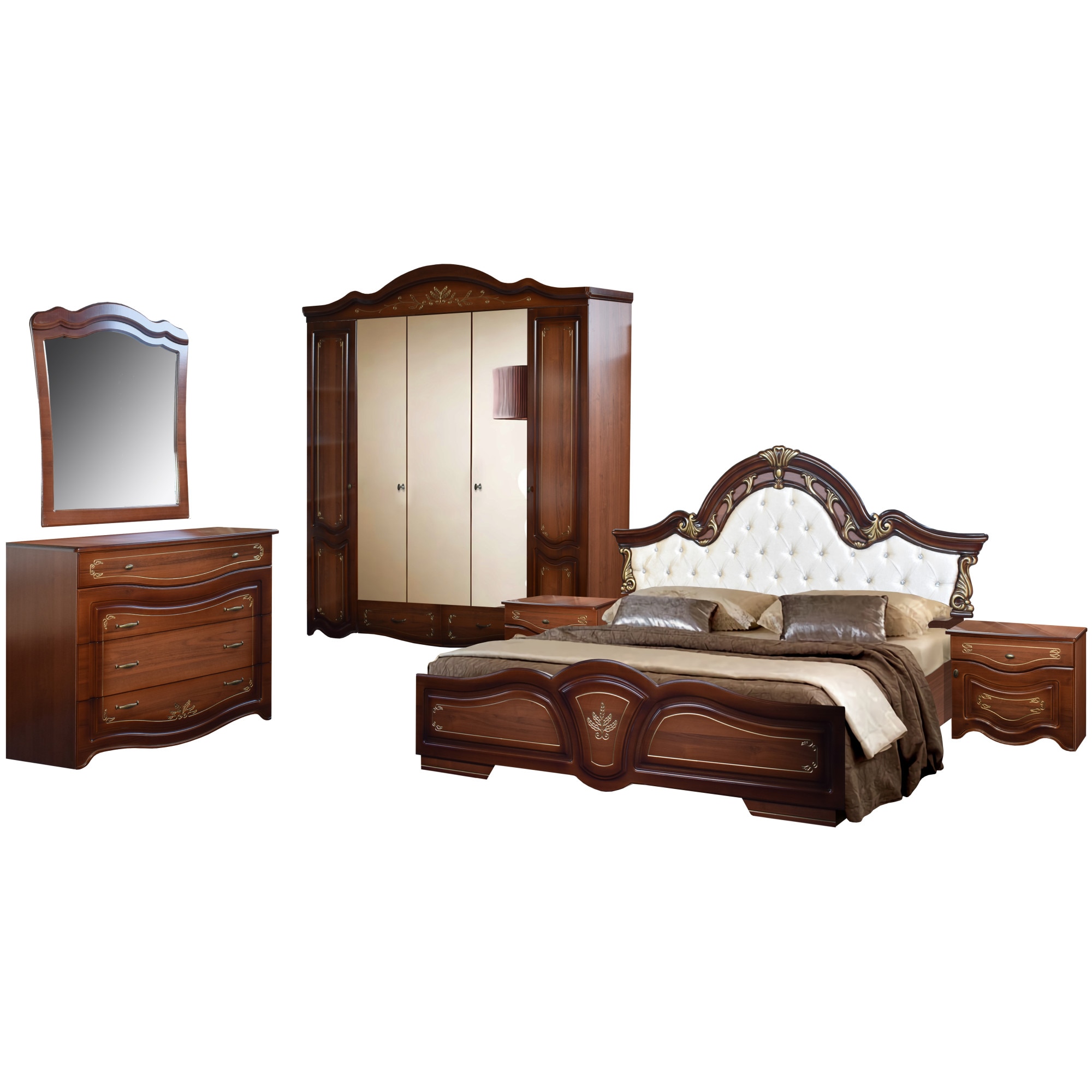 Set Dormitor Rim, 220x58x236cm, nuc