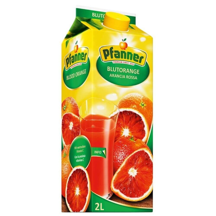 Пфанер сок от червен портокал, 2л