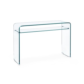 Consola din sticla transparenta Iride 110 cm x 35 cm x 75 h Consola din sticla transparenta Iride 110 cm x 35 cm x 75 h