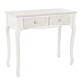 Consola lemn alb cu 2 sertare Clorine 90 cm x 40 cm x 78 h Consola lemn alb cu 2 sertare Clorine 90 cm x 40 cm x 78 h