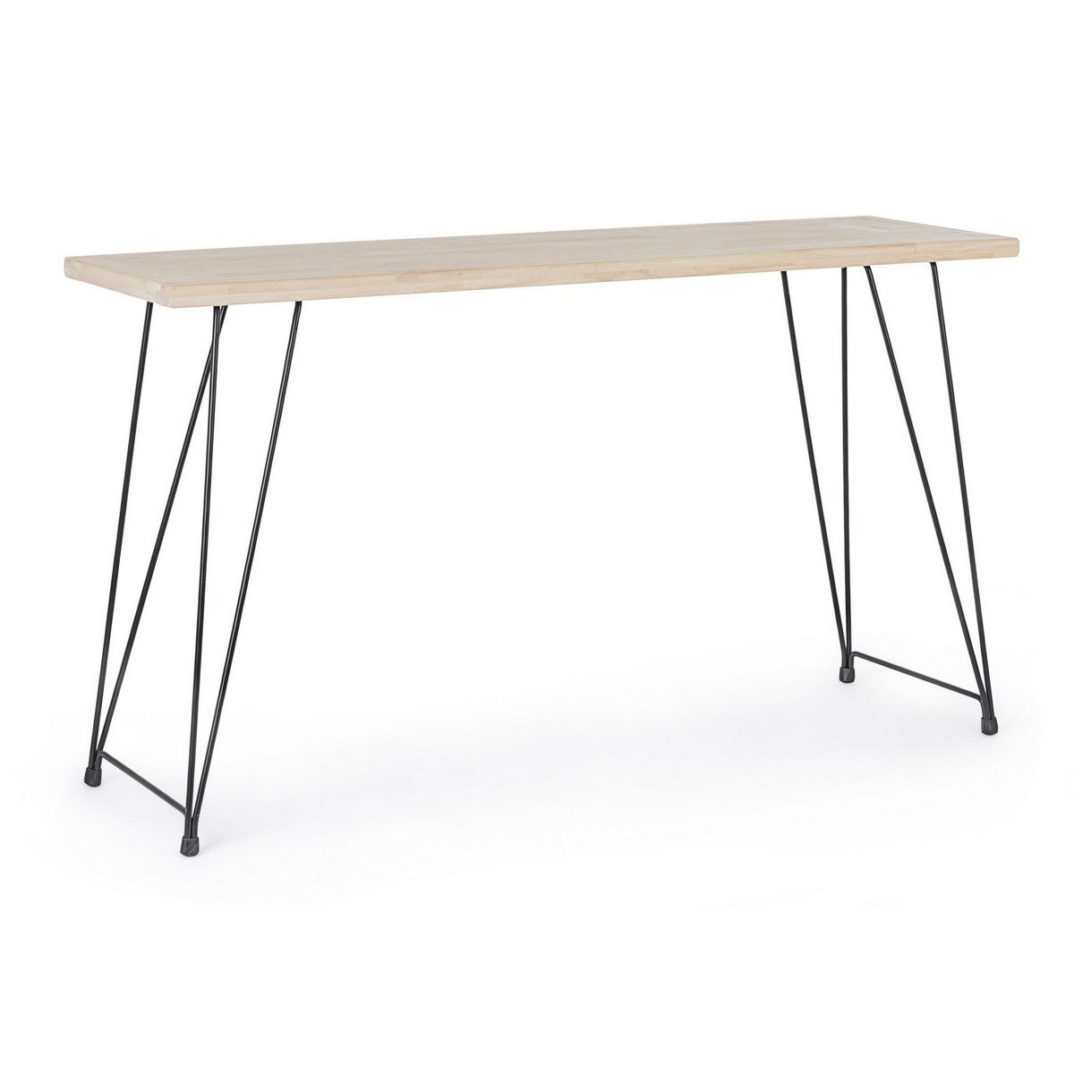 Consola blat lemn si picioare fier District 140 cm x 39 cm x 79 h