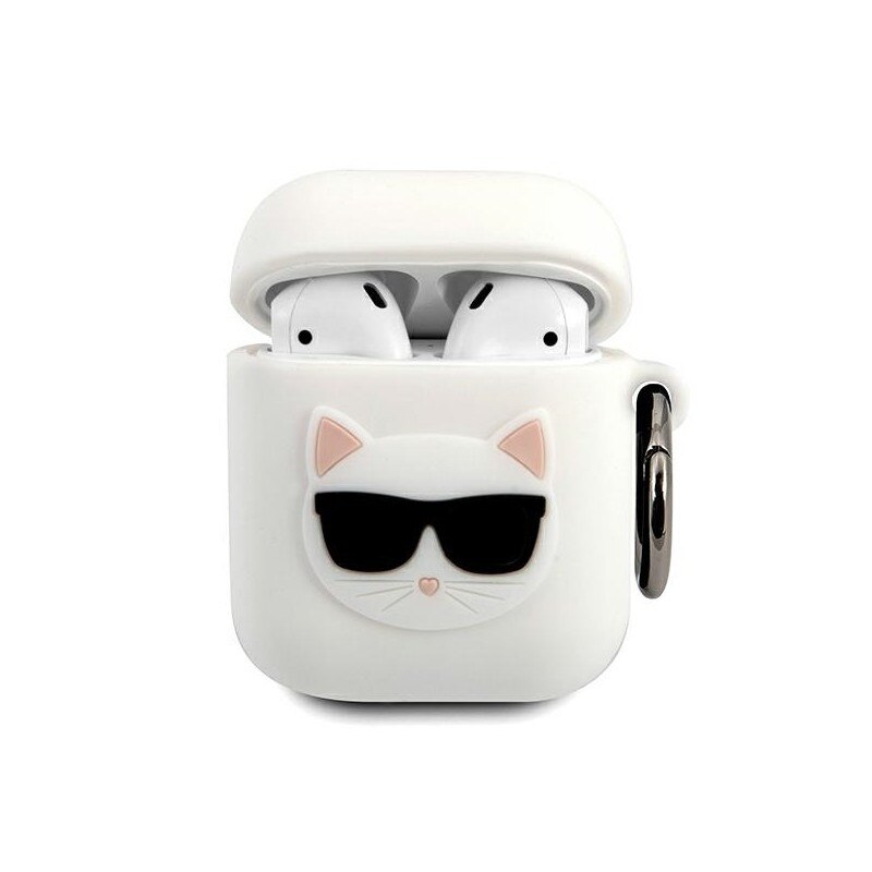 Husa Protectie Karl Lagerfeld Pentru Airpods 1/2 , Alb -94462