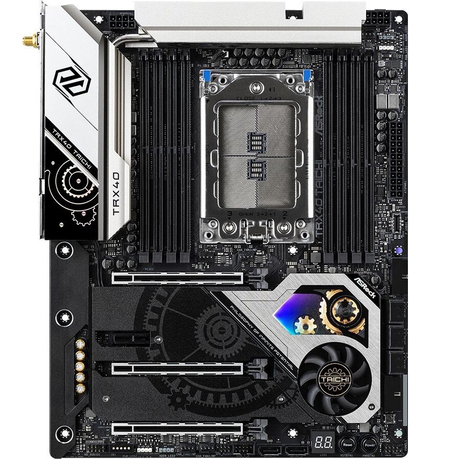 Placa de baza Asrock TRX40 Taichi , AMD TRX40 , Socket sTRX4 , Sloturi 8 , ATX , DDR4