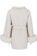 Palton dama, Lana/Blana naturala, Bej deschis, One Size