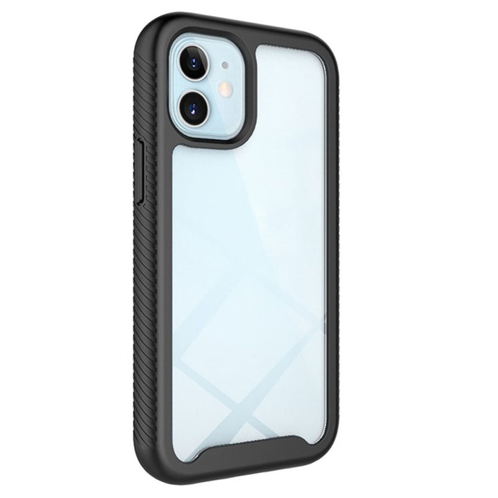 SILKASE Vault tok, iPhone 13-hoz, fekete színű, antishock, kameravédelem, antigravitáció