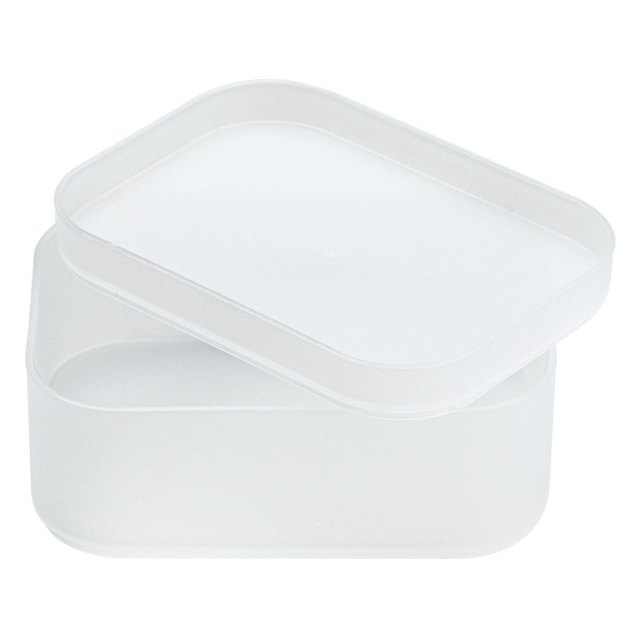 Cutie de depozitare Zola®, de plastic, alba, pentru baie, 15,3x11x7 cm