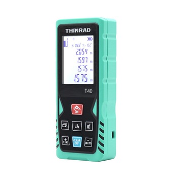 Telemetru laser si boloboc profesional Thinrad T40 40m, acuratete +/- 1.5mm, calcul suprafata, volum, husa depozitare, alimentare baterie, verde Telemetru laser si boloboc profesional Thinrad T40 40m, acuratete +/- 1.5mm, calcul suprafata, volum, husa depozitare, alimentare baterie, verde