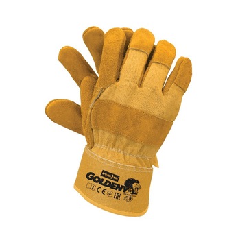 Manusi de protectie Golden, din piele de bovina cu denim, cu manseta rigidizata, marimea 10 Manusi de protectie Golden, din piele de bovina cu denim, cu manseta rigidizata, marimea 10