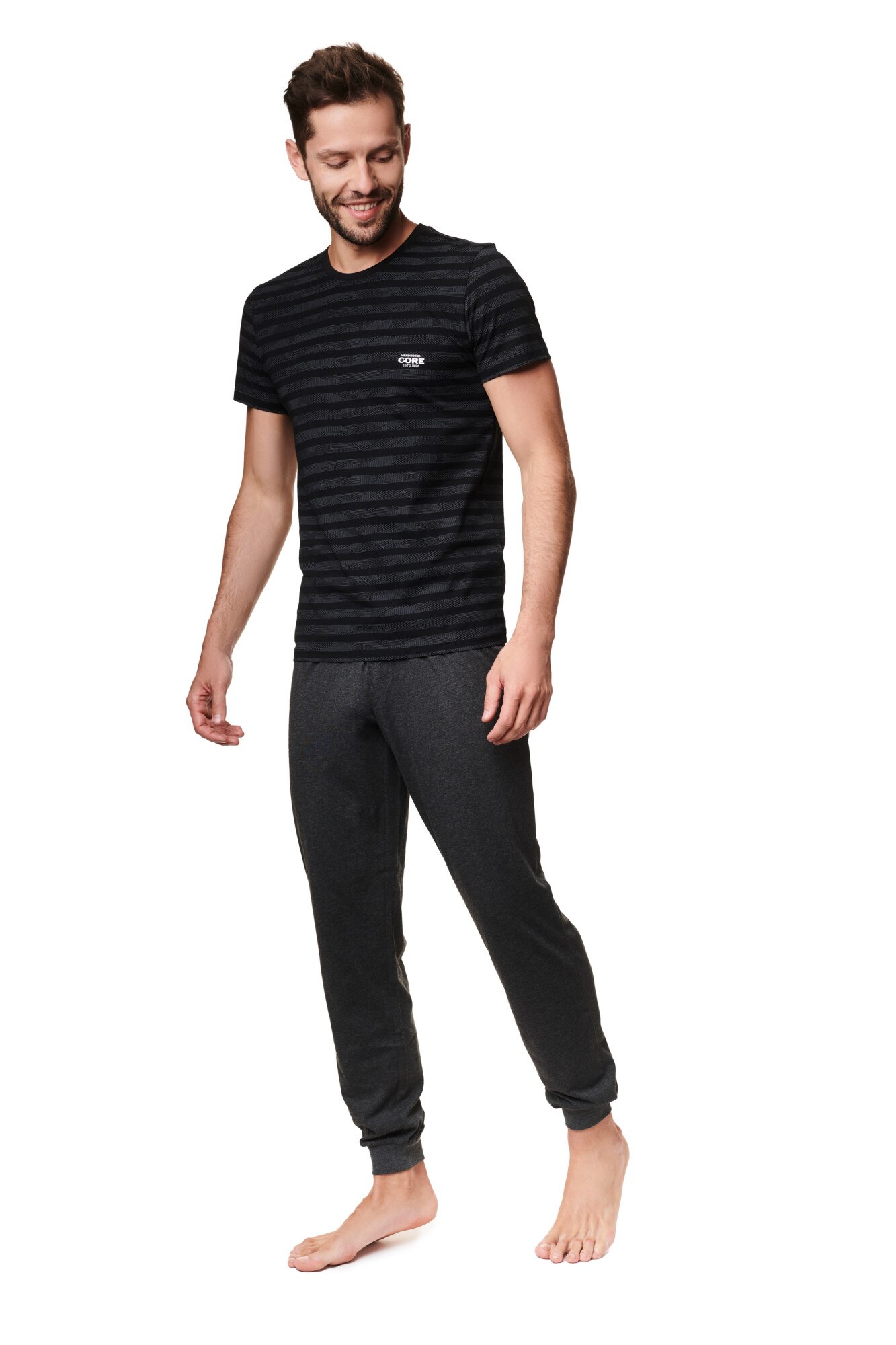 Pijamale pentru barbati Henderson Armor negru / gri