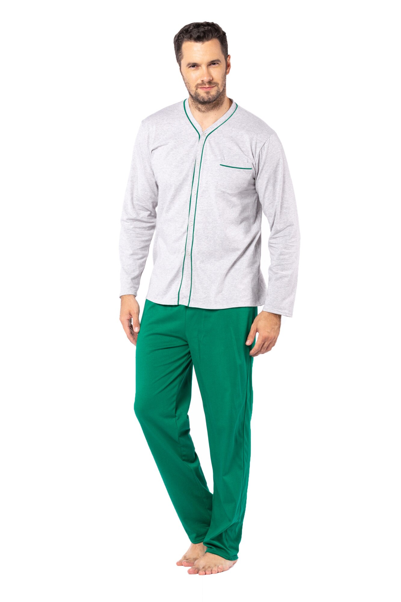Pijama barbati clasic PJB75, Gri