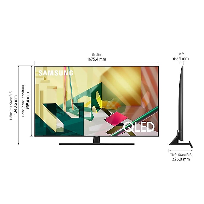 Televizor Samsung GQ-75Q70T, QLED, 75'', 4K Ultra HD, Tizen, Negru